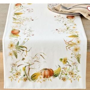 NWT Pottery Barn Bedford Harvest Cotton/Linen Table Runner